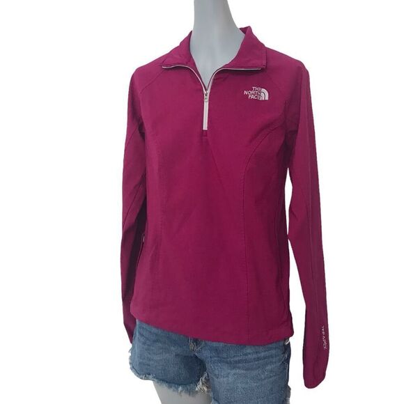 North Face PullOver Jacket 1/4 Zip coat  Size small windbreaker pink women - Picture 1 of 10